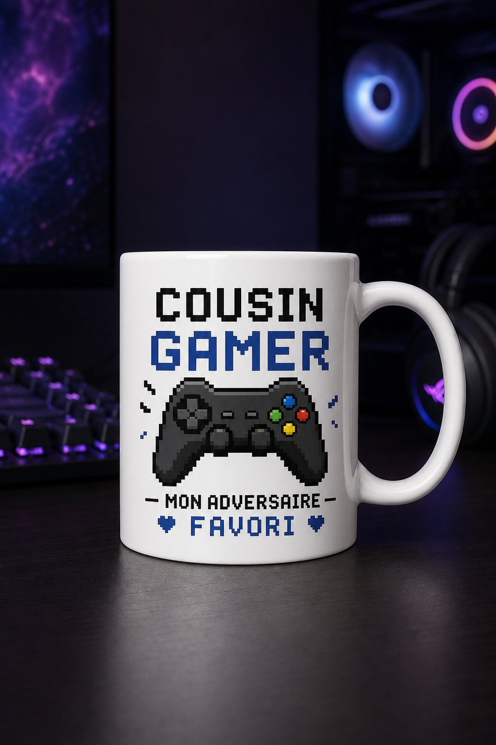 Mug Cousin Gamer — Le clin d'œil parfait pour les passionnés du jeu vidéo