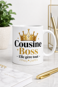 Mug Cousine Boss — L attention parfaite pour célébrer son énergie unique