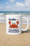 Mug Crabe Rigolo — Le compagnon pétillant aux couleurs marines