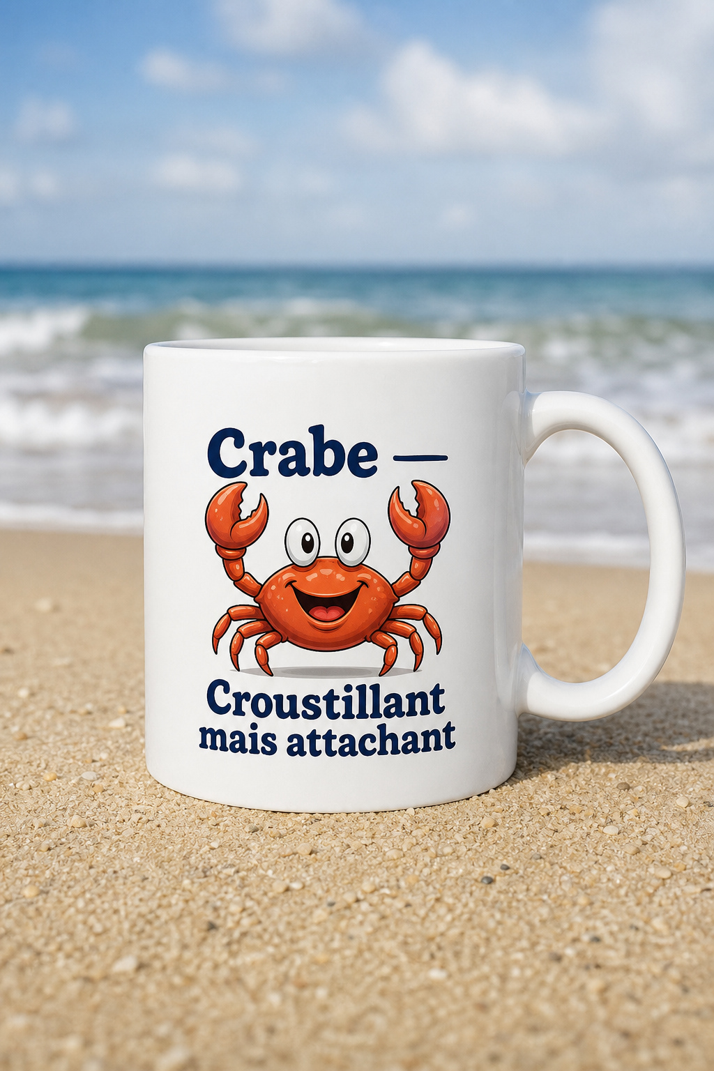 Mug Crabe Rigolo — Le compagnon pétillant aux couleurs marines