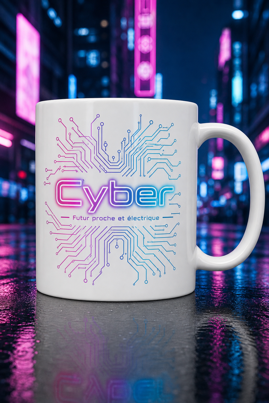 Mug Cyber Punk — Plongez dans un univers futuriste unique et vibrant