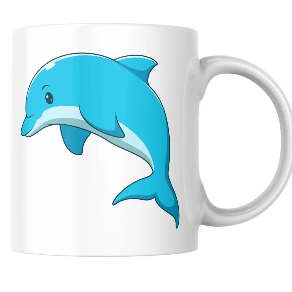 Mug dauphin bleu mignon – tasse en céramique personnalisable