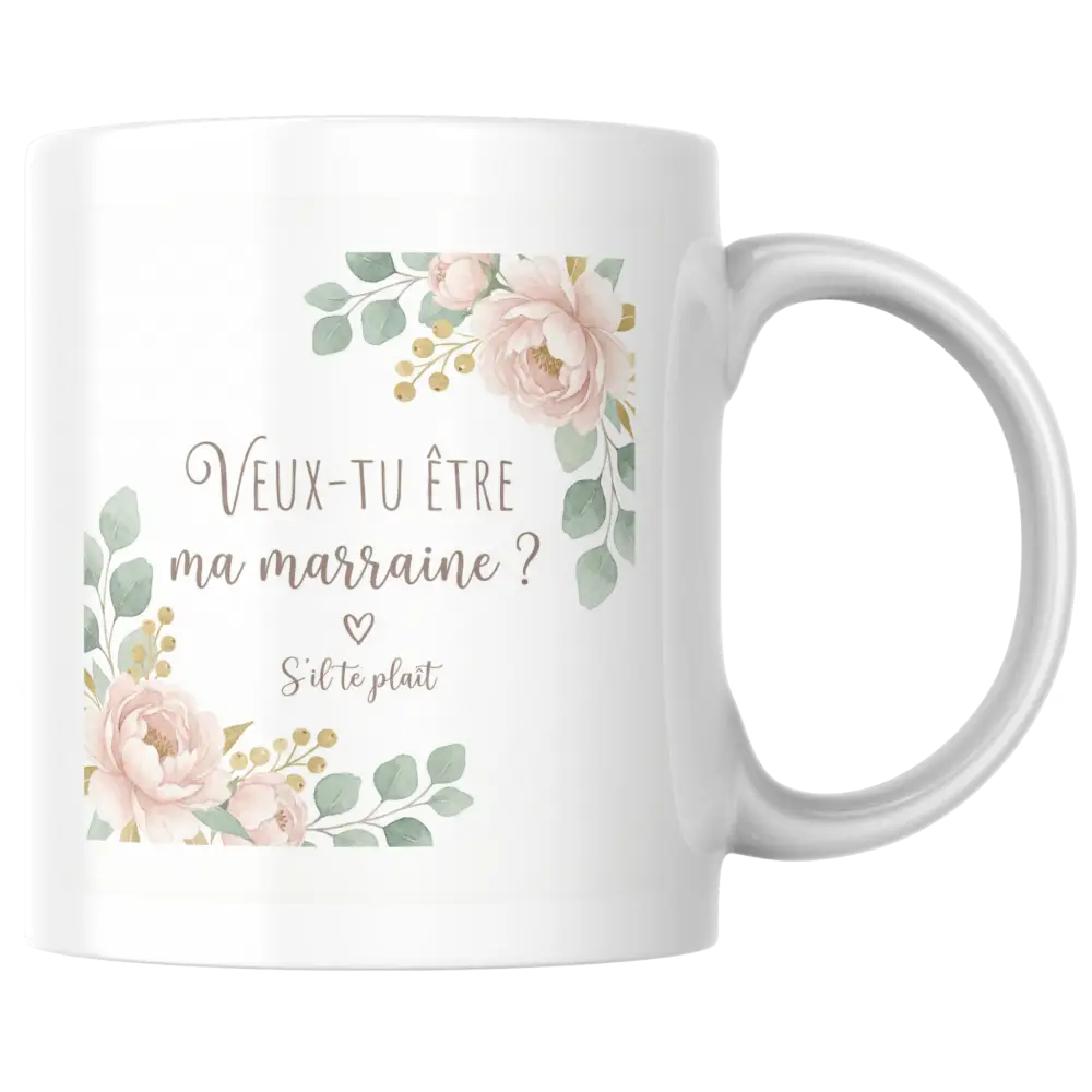 Mug Demande Marraine - Veux-tu être ma marraine ? - Mug