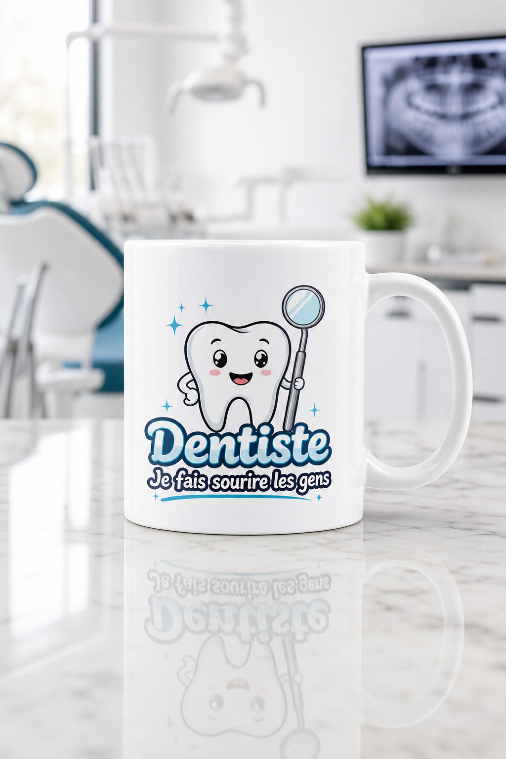 Mug Dentiste Souriant — Le cadeau qui illumine chaque sourire au travail