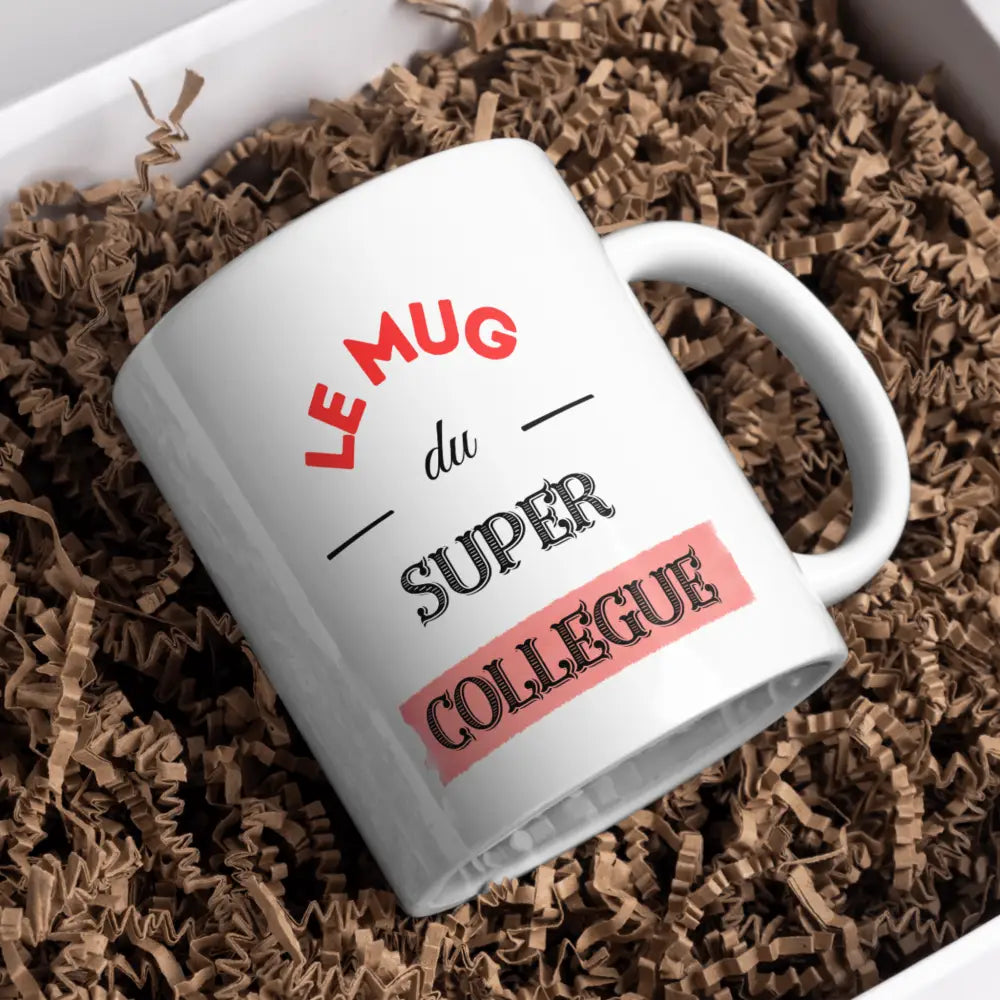 Tasse cadeau collègue vue de face — mug bureau céramique 330 ml nord de France