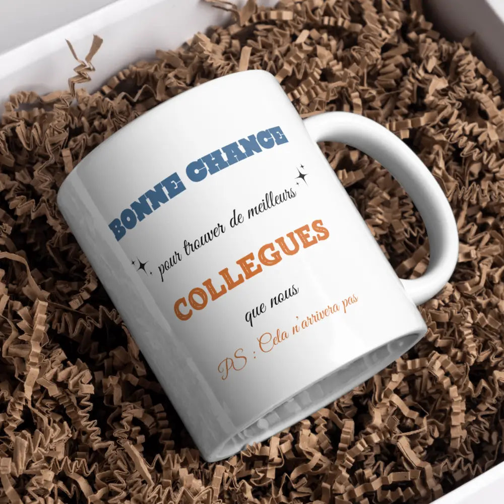 Tasse cadeau collègue vue de face — mug bureau céramique 330 ml nord de France