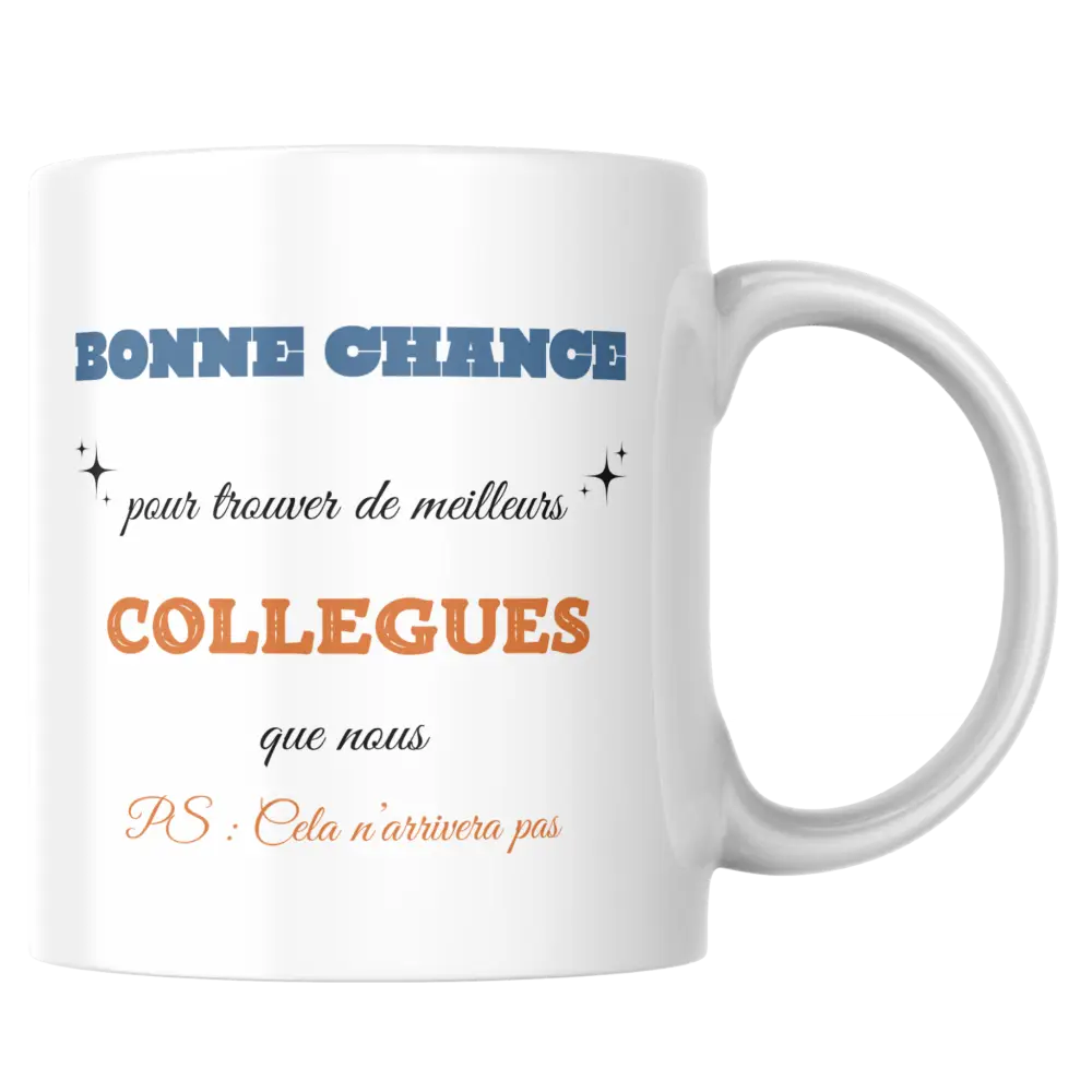 Mug départ collègues – tasse en céramique humour bureau – Instant Mugs - Mug