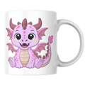 Mug Dragon Rose Mignon – Petit Dragon Kawaii – Cadeau Fantaisie – Instant Mugs - Mug