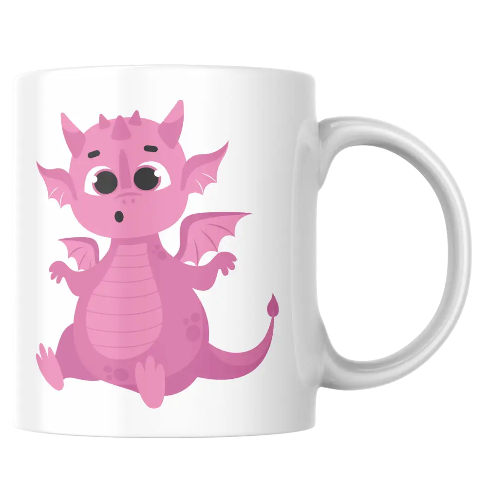 Mug dragon rose – Petit dragon mignon – Cadeau fantastique – Instant Mugs - Mug