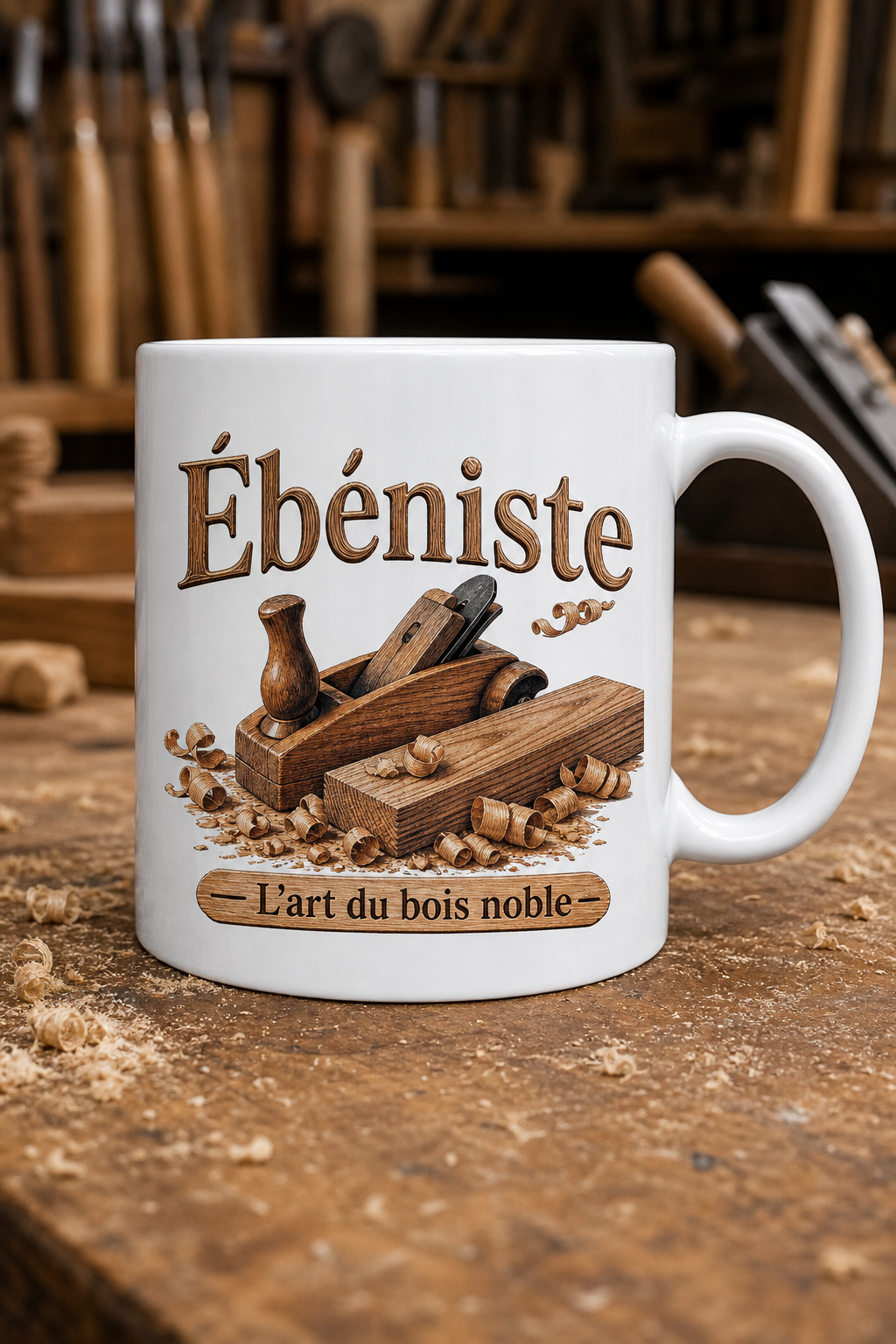 Mug Ébéniste Artisan — L hommage chaleureux aux mains qui façonnent le bois
