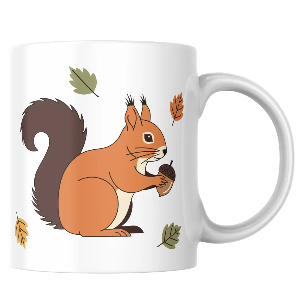 Mug écureuil automnal – tasse en céramique nature & mignonne – Instant Mugs - Mug