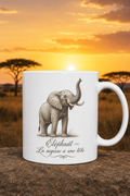 Mug Éléphant Sage — Un symbole de sagesse à chaque gorgée