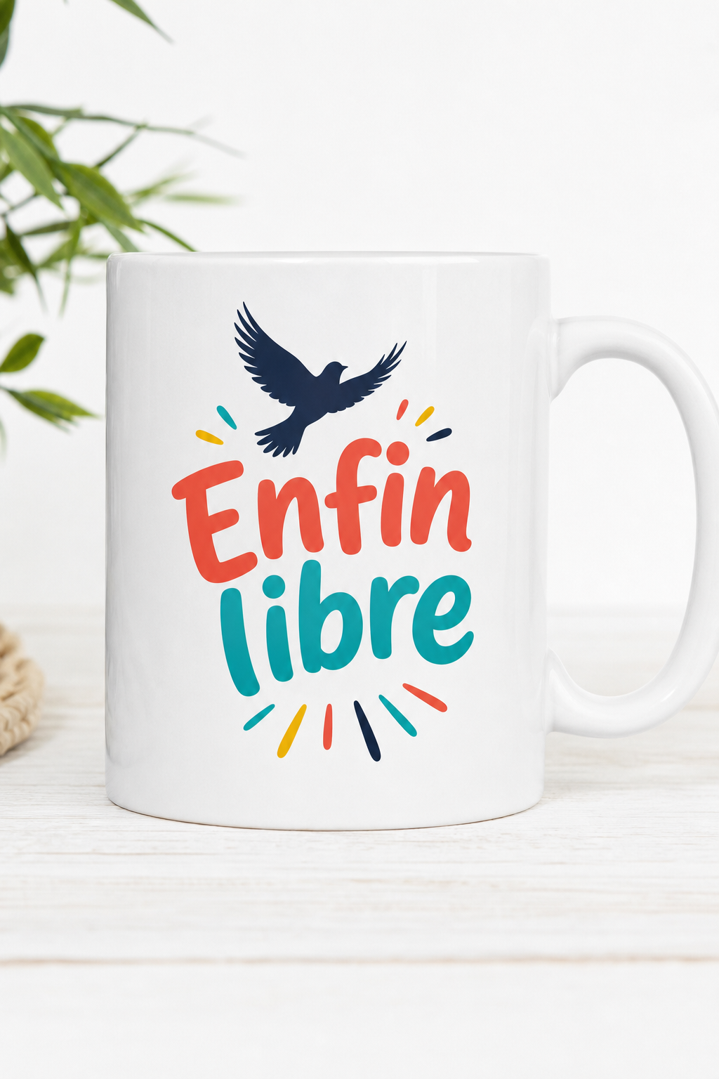 Mug Enfin Libre — Pour célébrer chaque moment de liberté retrouvé