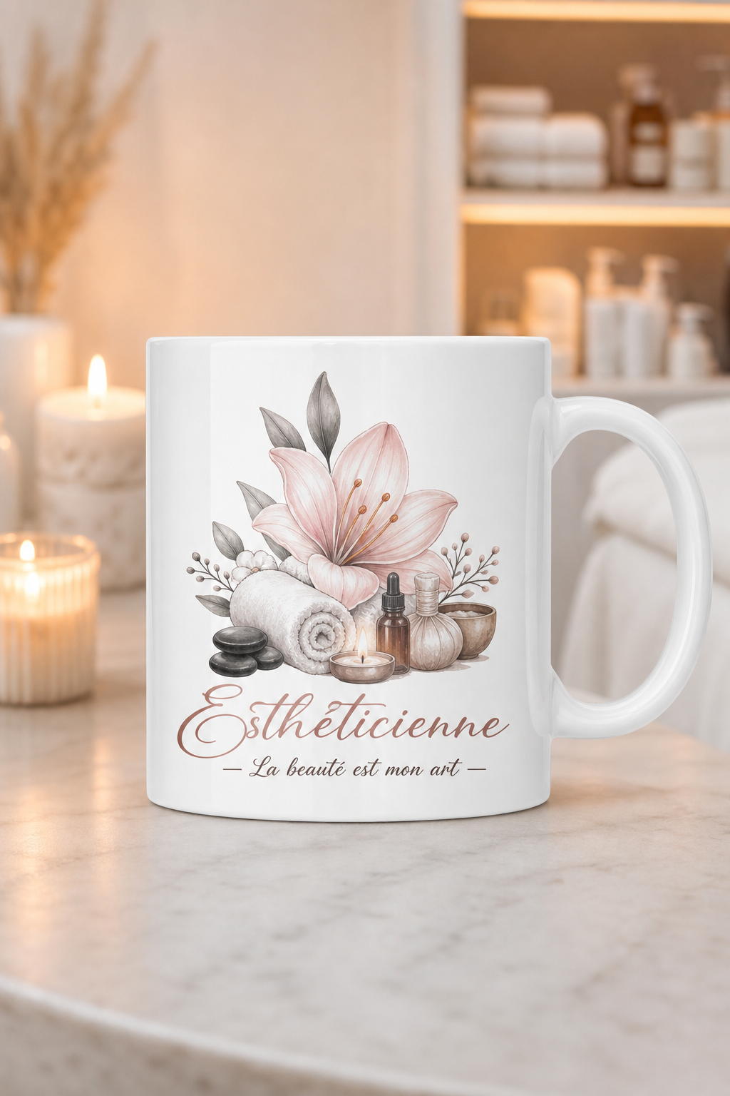Mug Esthéticienne — L attention élégante pour valoriser un métier passionné