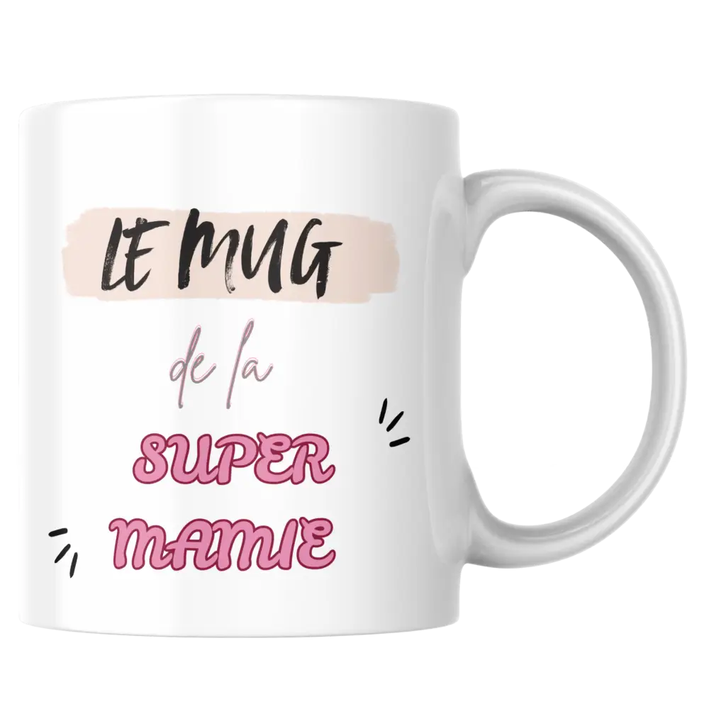 Mug Fête des Mamies – tasse “Super Mamie” en céramique – Instant Mugs - Mug