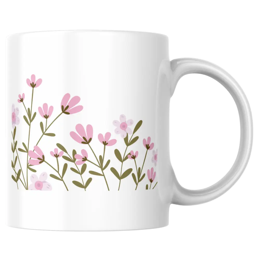 Mug fleur rose – tasse en céramique motif floral – Instant Mugs - Mug