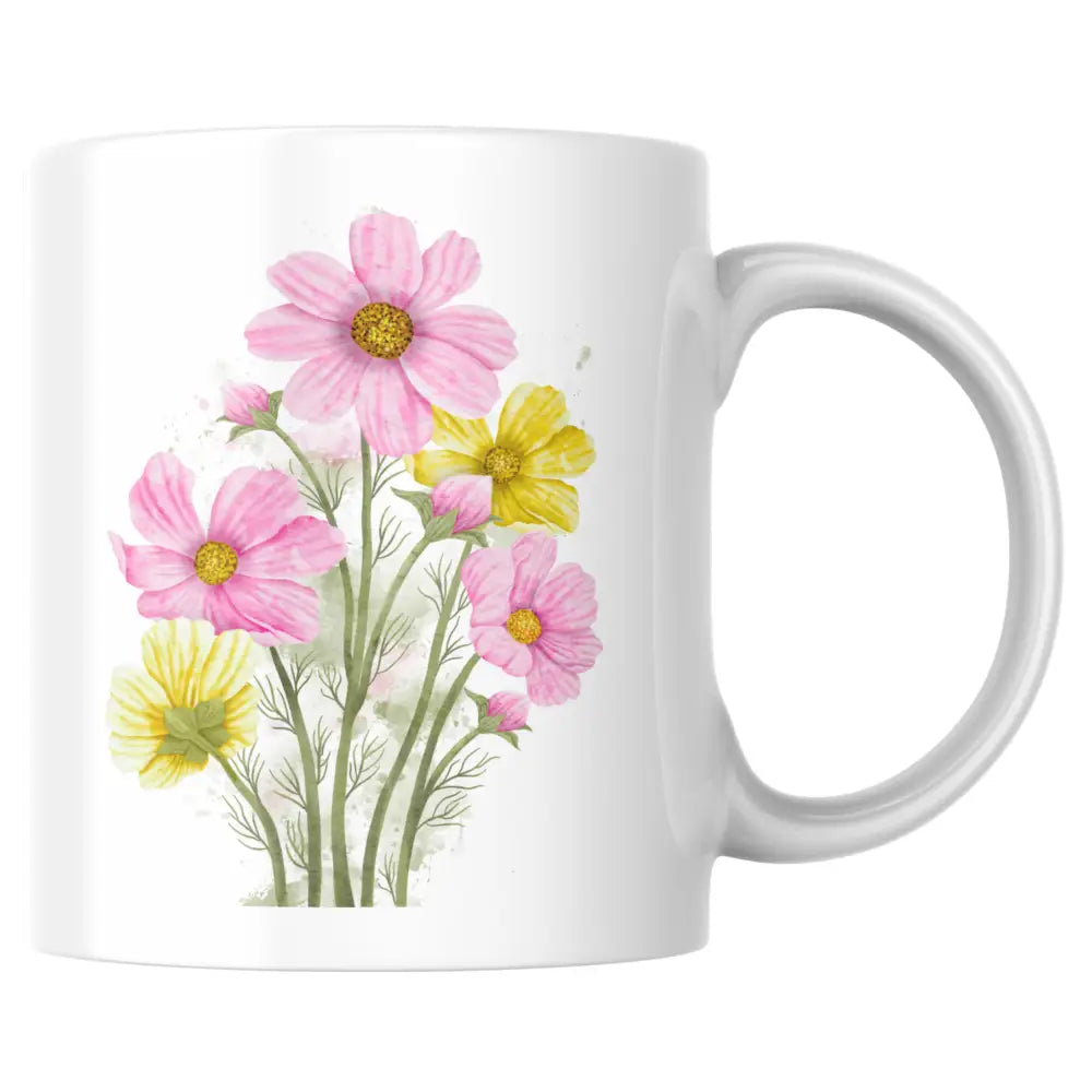 Mug fleurs aquarelle – tasse en céramique romantique