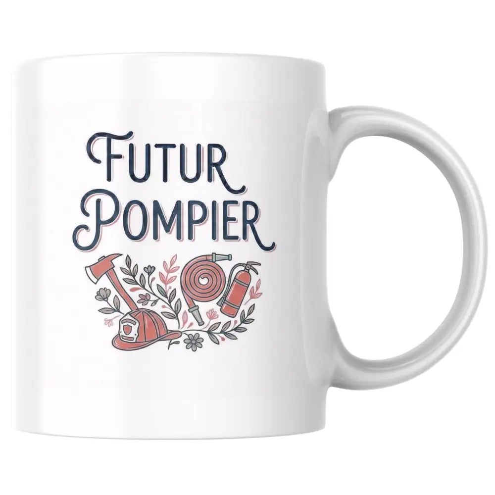 Mug Futur Pompier – Tasse enfant illustrée