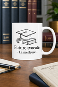 Mug Future Avocate — L espresso qui soutient vos longues heures d'études