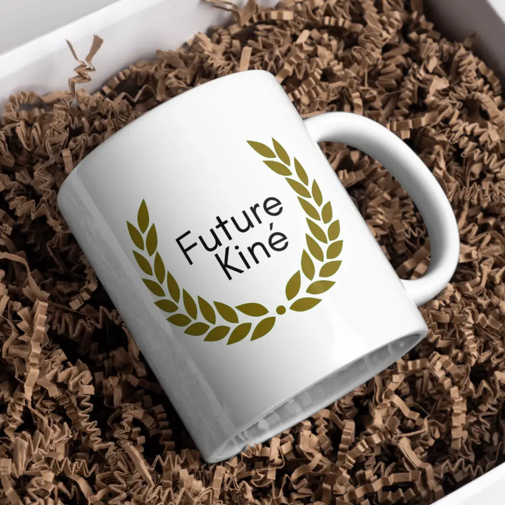Tasse future kinésithérapeute vue de face — mug cadeau profession céramique 330 ml nord de France