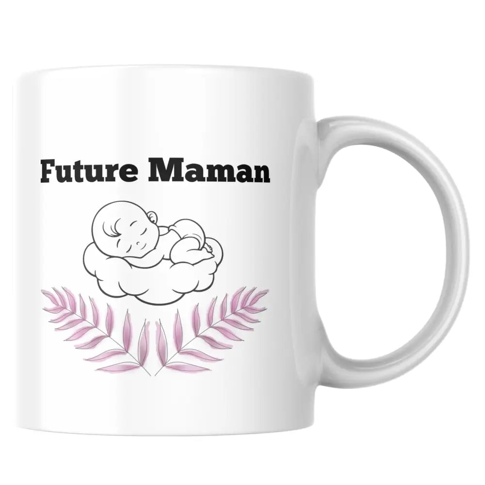 Mug Future Maman bébé nuage personnalisé