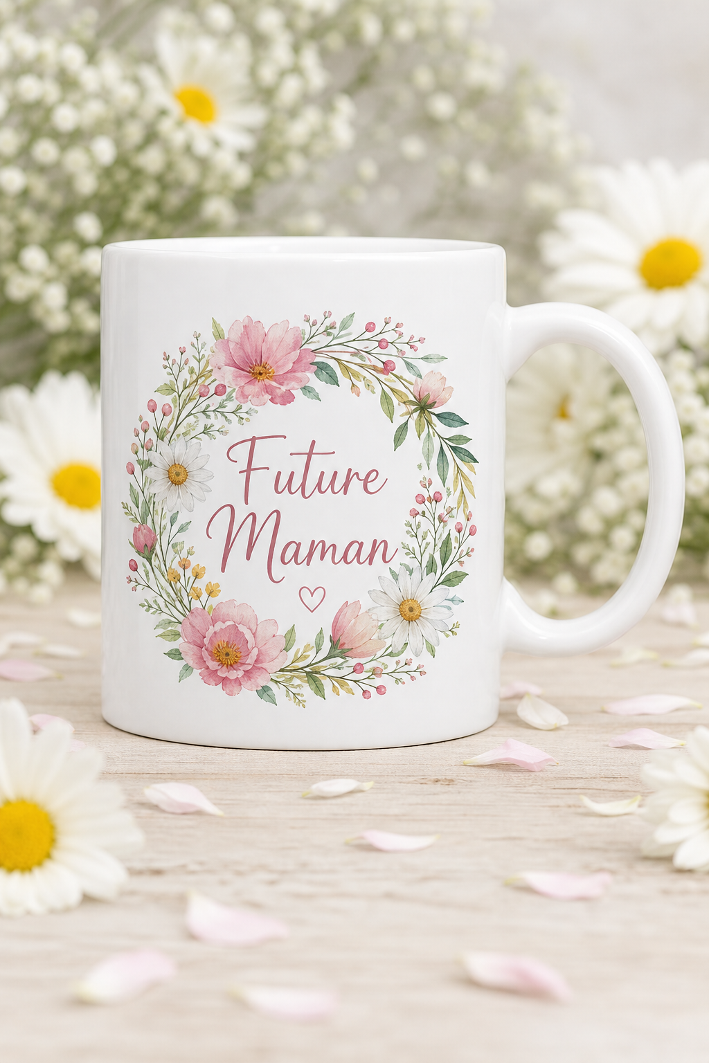 Mug Future Maman Fleurs — Le doux hommage aux instants précieux et floraux