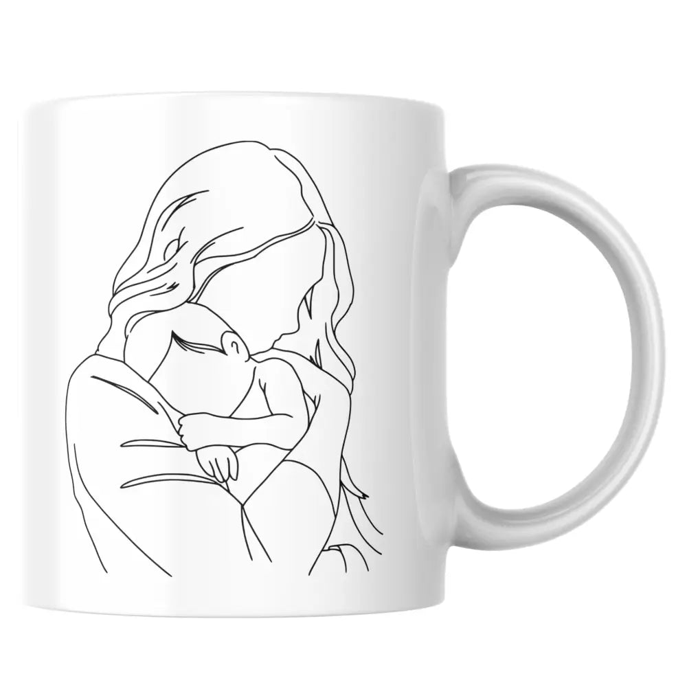 Mug Future Maman line art personnalisé