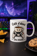 Mug Gamer Cafe First — Le coup de boost matinal pour les passionnés de jeux