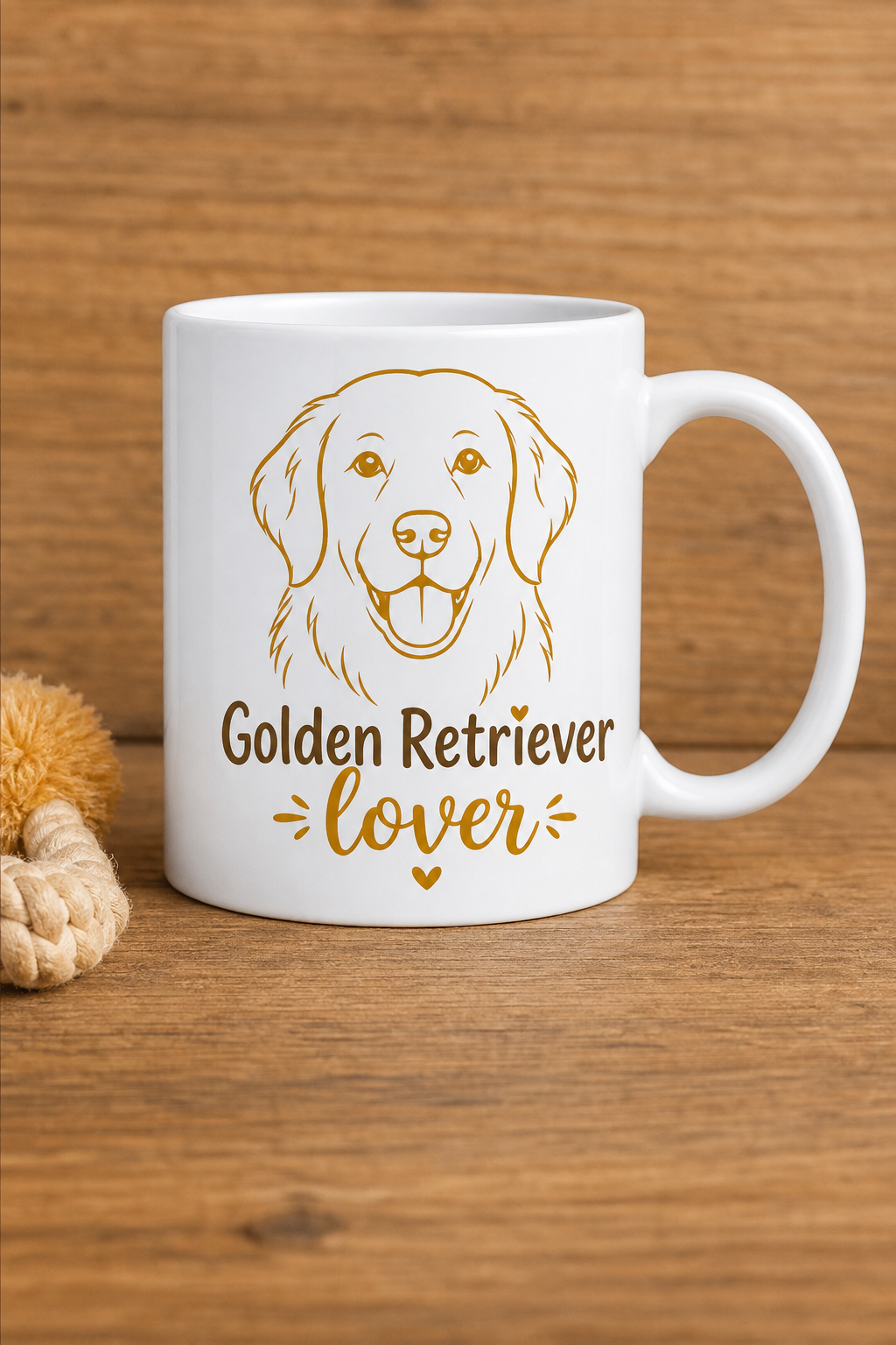 Mug Golden Retriever Love — L émotion chaleureuse des compagnons fidèles