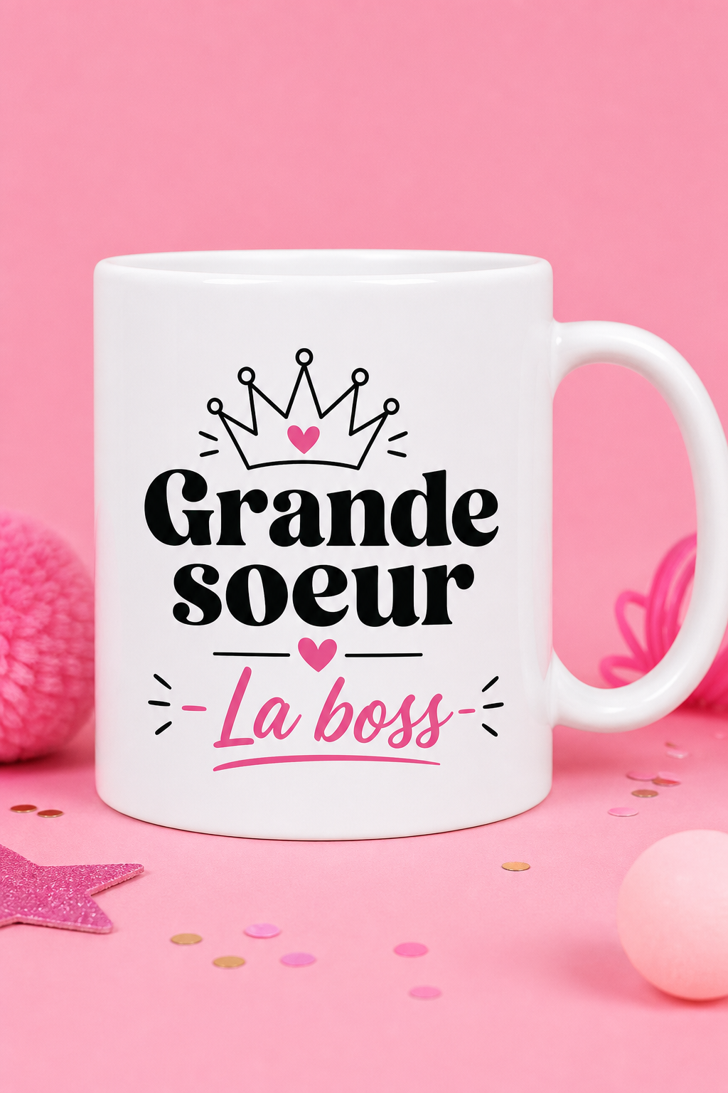 Mug Grande Soeur Boss — Célébrez la force et la complicité unique