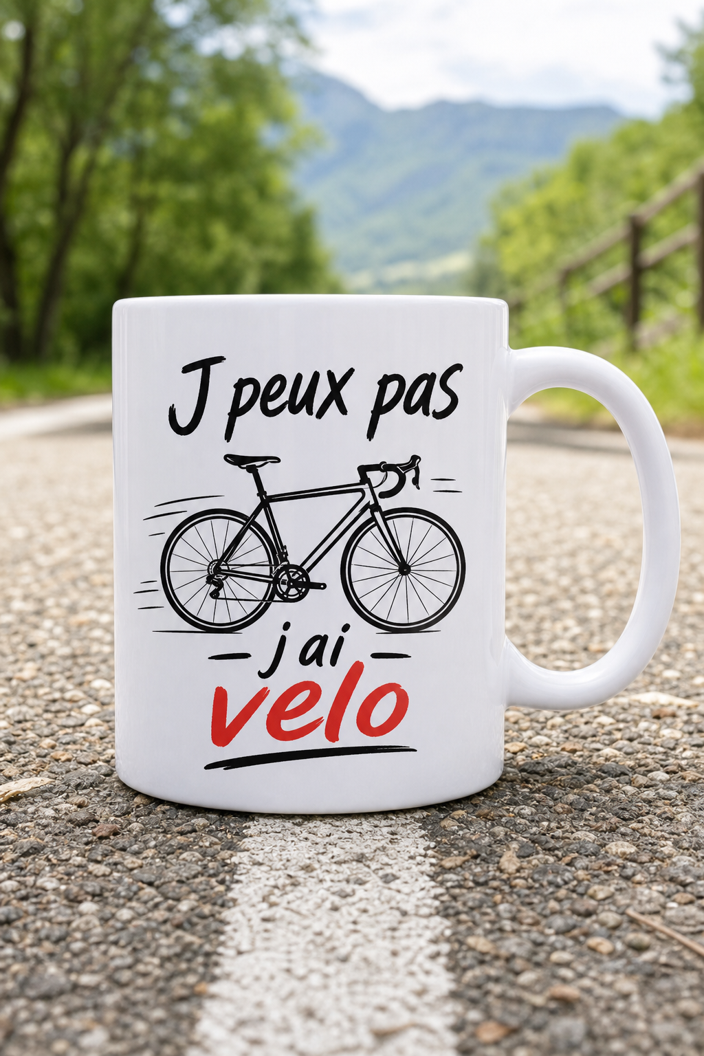 Mug Je peux pas Velo — L humour léger pour les passionnés du deux-roues