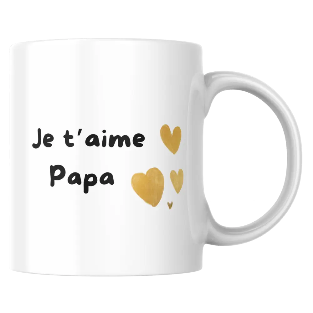 Mug Je t’aime Papa – cadeau Fête des Pères en céramique – Instant Mugs - Mug