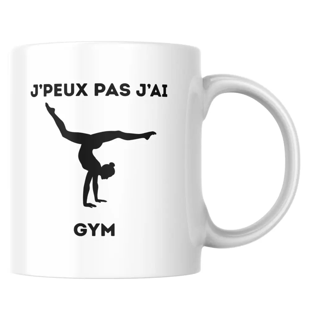 Mug céramique humour J'peux pas j'ai Gym — tasse drôle pour passionné Made in France