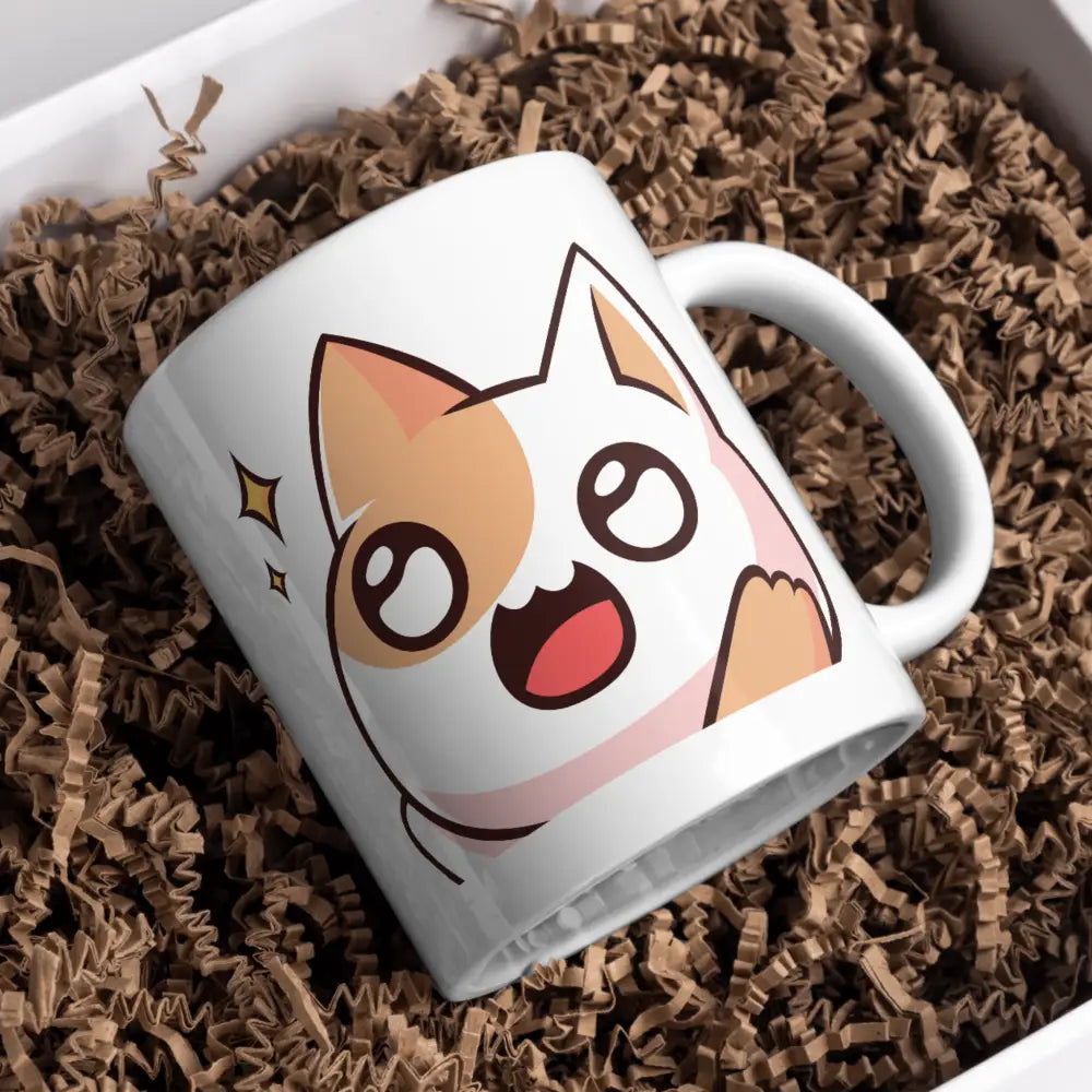 Tasse chat vue de face — mug illustré pour amoureux des animaux céramique nord de France