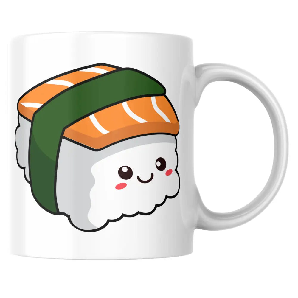 Mug céramique kawaii sushi — tasse mignonne japonaise illustrée personnalisable artisanale Made in France