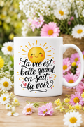 Mug La Vie est Belle personnalisé – rayon de soleil | Instant Mugs