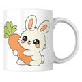 Mug céramique lapin illustré — tasse kawaii mignonne artisanale Made in France 330 ml