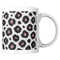 Mug céramique léopard rose tendance — tasse illustrée artisanale Made in France