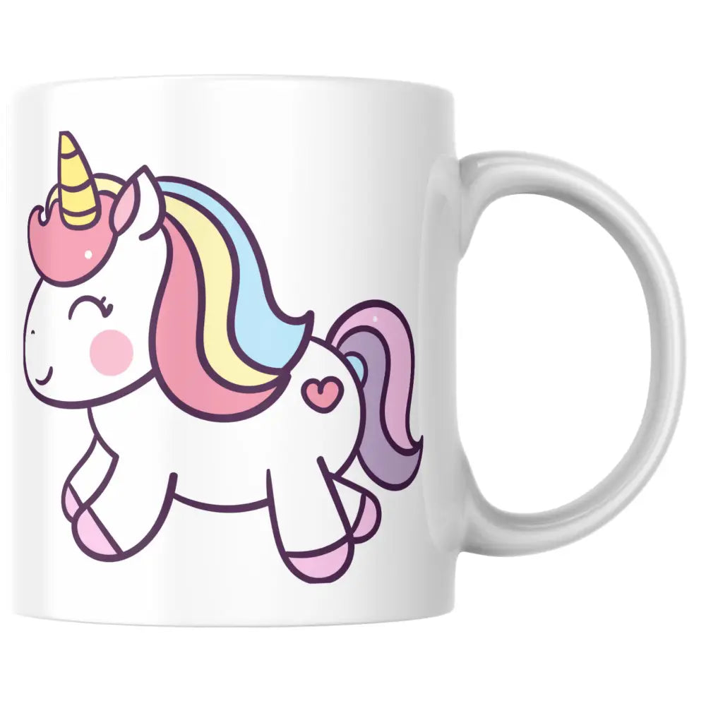 Mug céramique licorne illustré — tasse kawaii mignonne artisanale Made in France 330 ml
