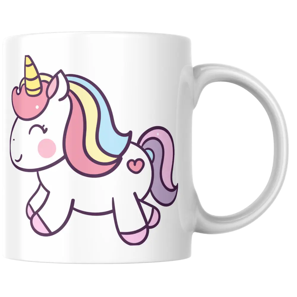 Mug licorne arc-en-ciel – tasse en céramique kawaii personnalisable – Instant Mugs - Mug