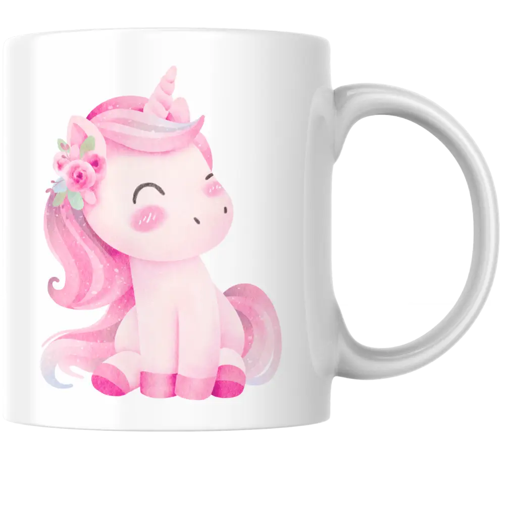 Mug licorne rose – tasse en céramique féerique personnalisable – Instant Mugs - Mug