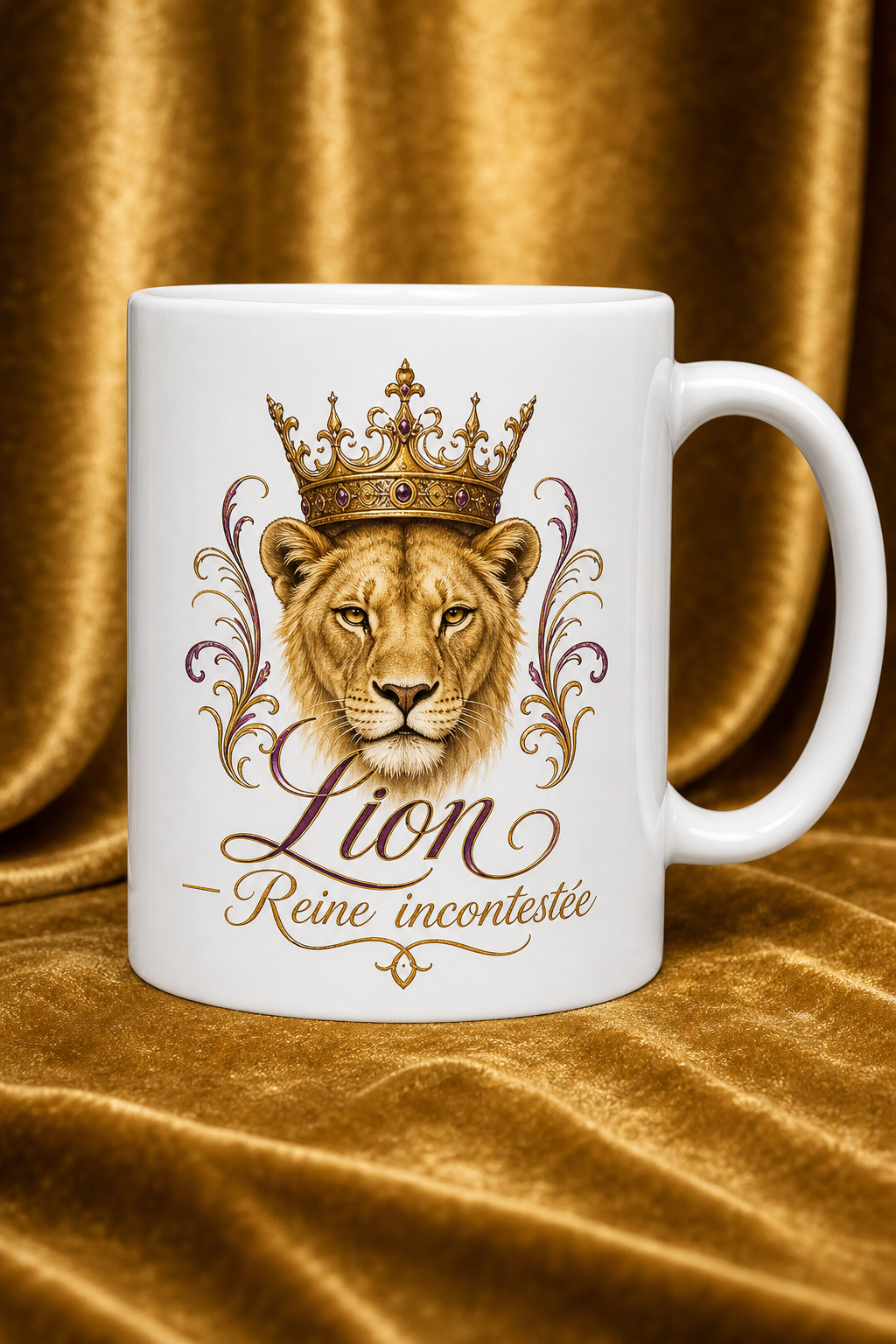 Mug Lion Elle personnalisé – touche sauvage et élégante | Instant Mugs