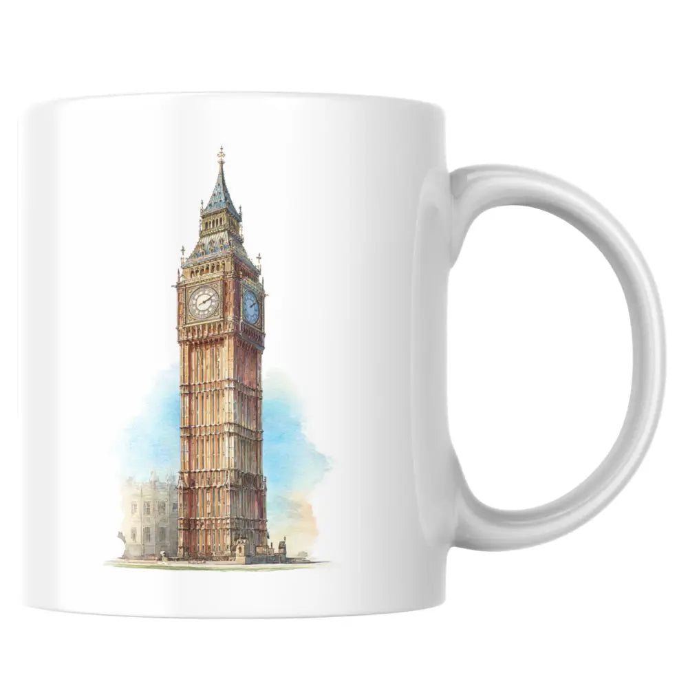 Mug céramique londres big ben en céramique — tasse illustrée artisanale Made in France