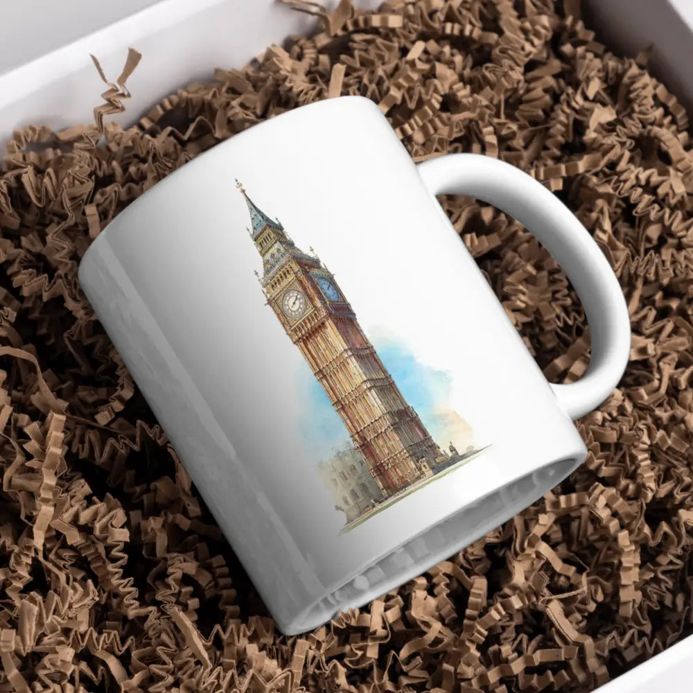 Tasse londres big ben en céramique vue de face — mug céramique 330 ml nord de France