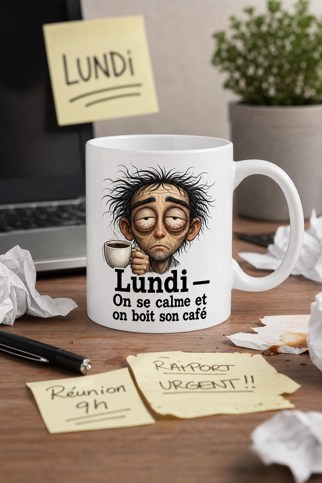 Mug Lundi Matin personnalisé – humour début de semaine | Instant Mugs