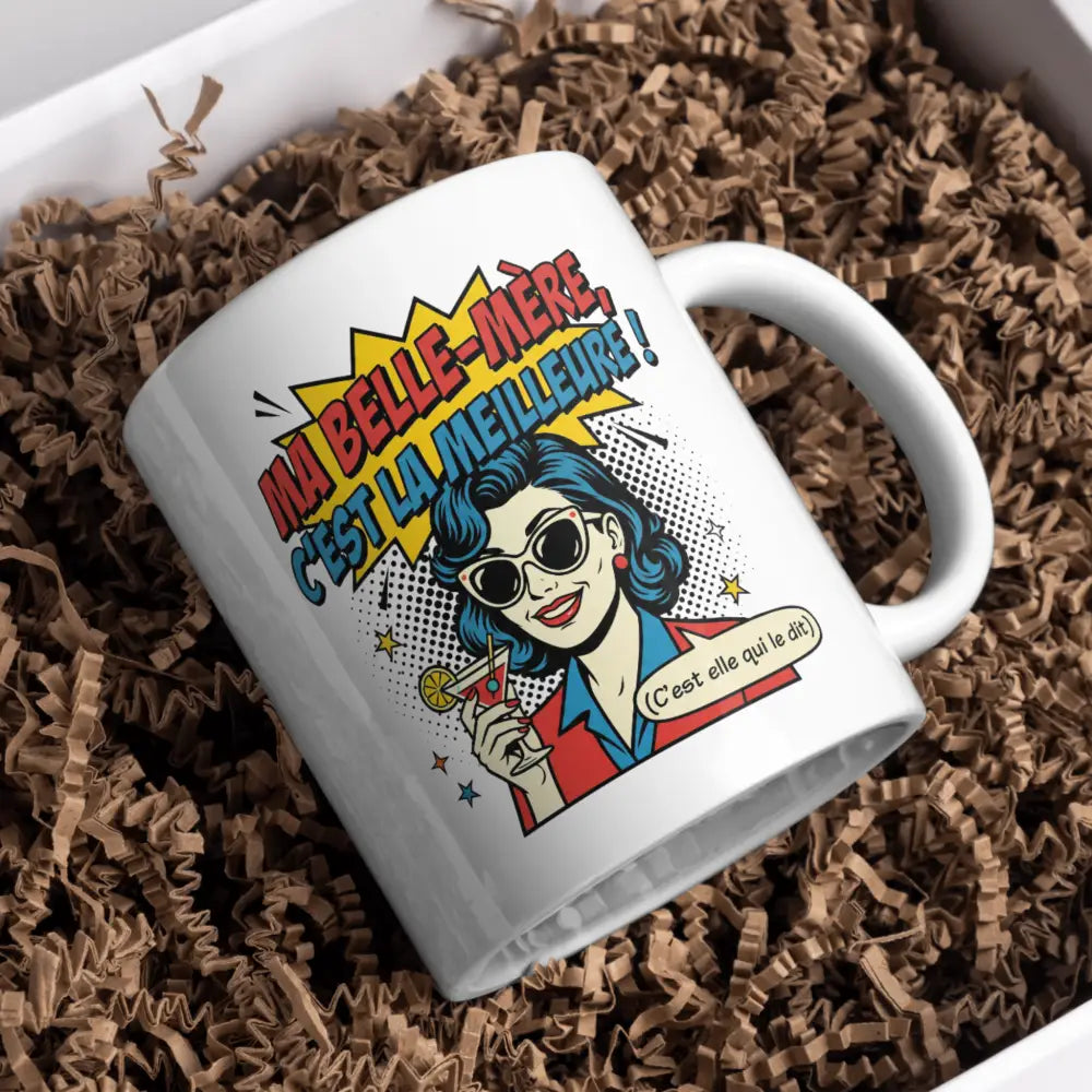 Tasse ma belle-mère, c'est la meilleure ! – ta vue de face — mug céramique 330 ml nord de France