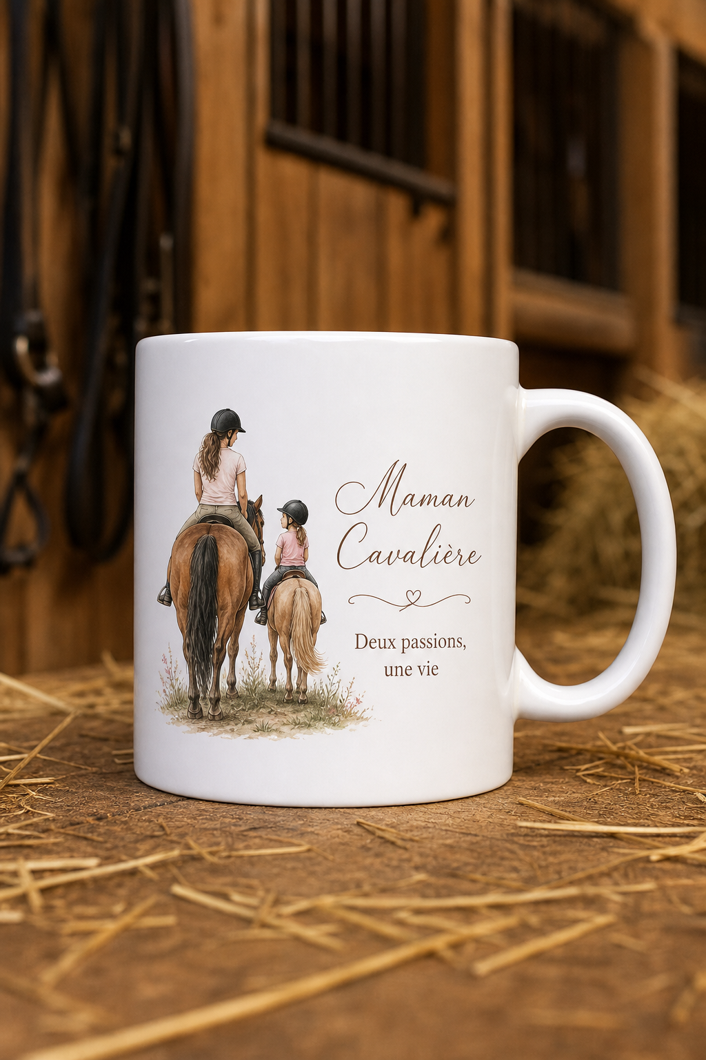 Mug Maman Cavalière personnalisé – passion d'équitation | Instant Mugs