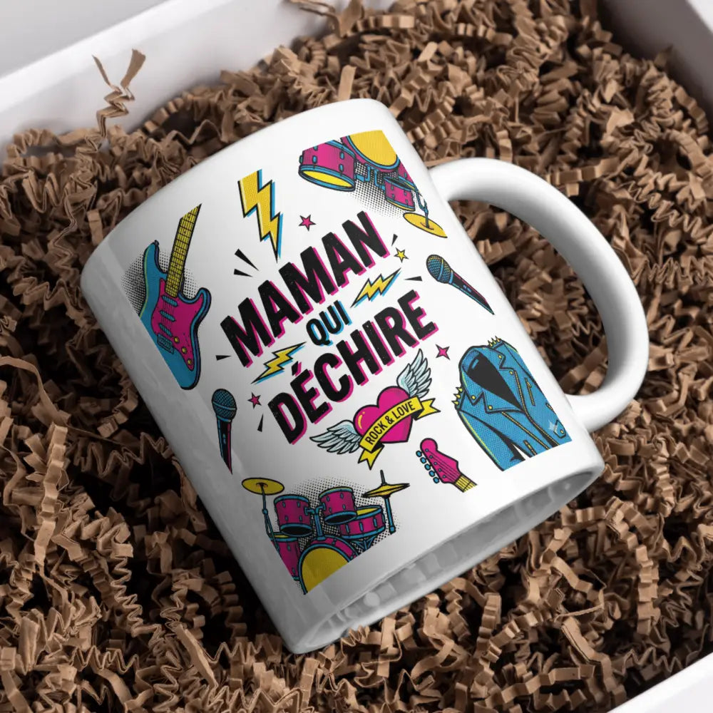 Tasse cadeau maman vue de face — mug Fête des Mères céramique 330 ml nord de France