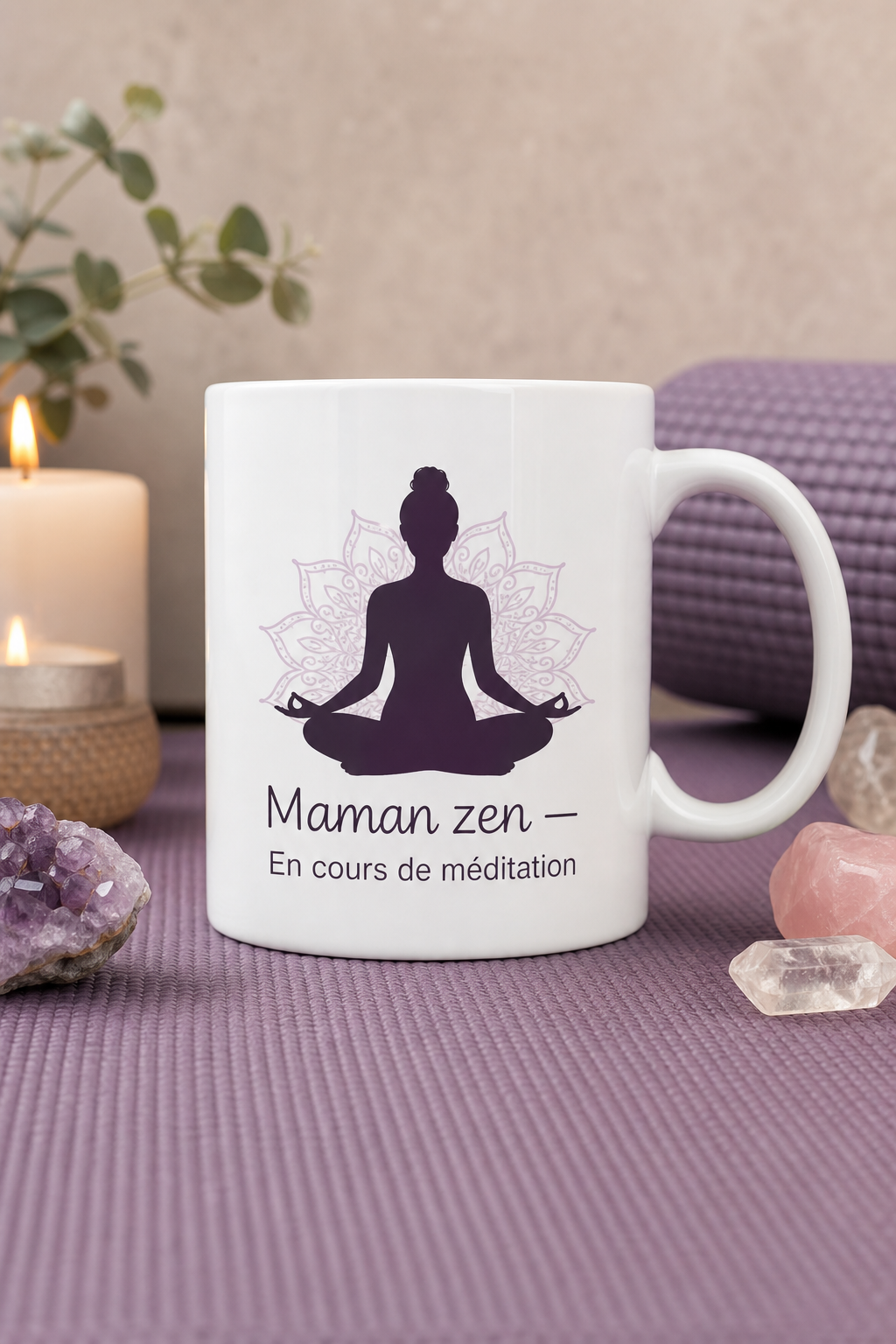 Mug Maman Yoga personnalisé – moment zen pour parents actifs | Instant Mugs