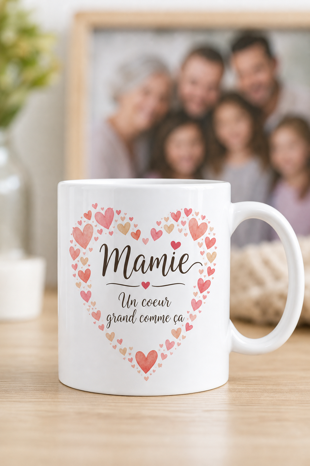 Mug Mamie Coeur personnalisé – émotion chaleureuse | Instant Mugs